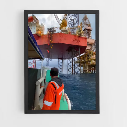 ap-oil rig worker-8 cadre Noir