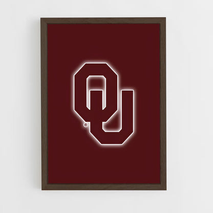 ap-oklahoma sooners-6 cadre Bois foncé