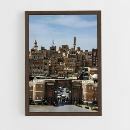 ap-old city sanaa-4 cadre Bois foncé