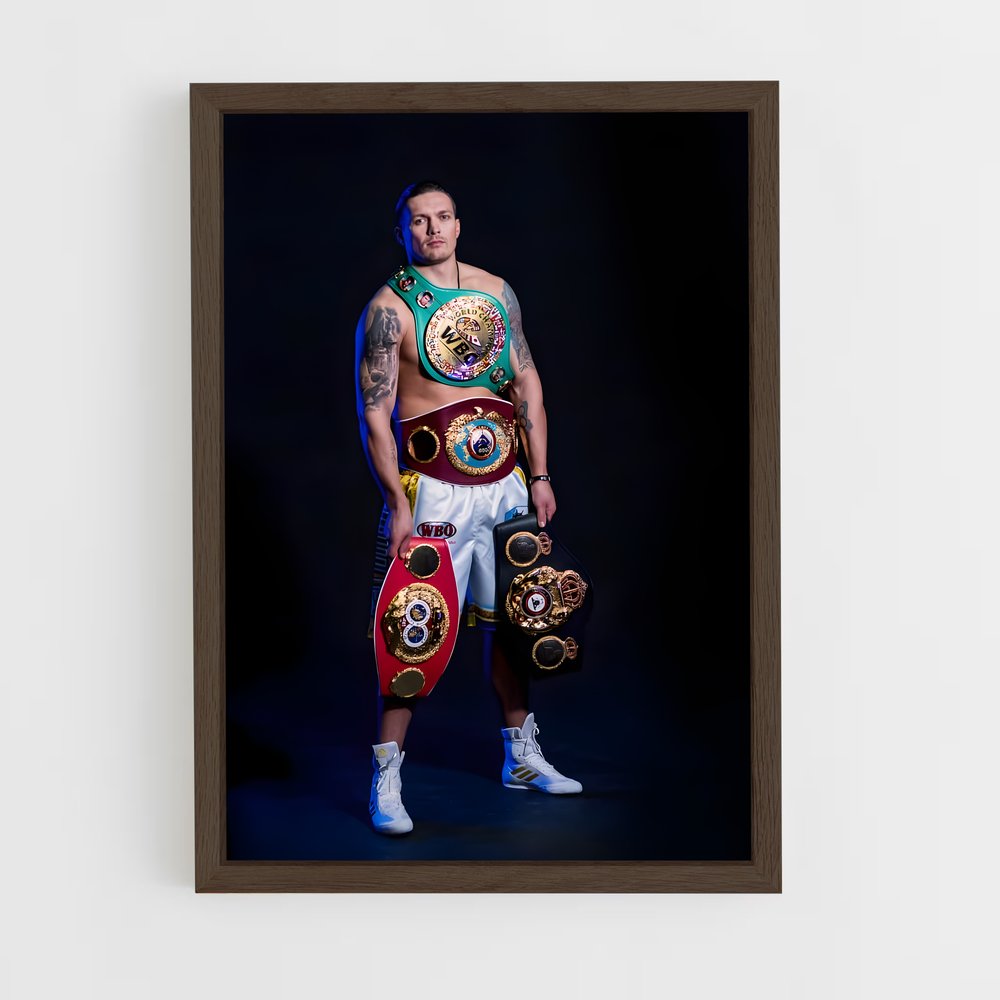 ap-oleksandr usyk-7 cadre Bois foncé
