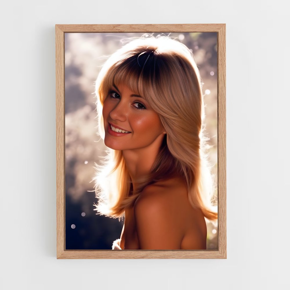 ap-olivia newton-john-4 cadre Bois clair