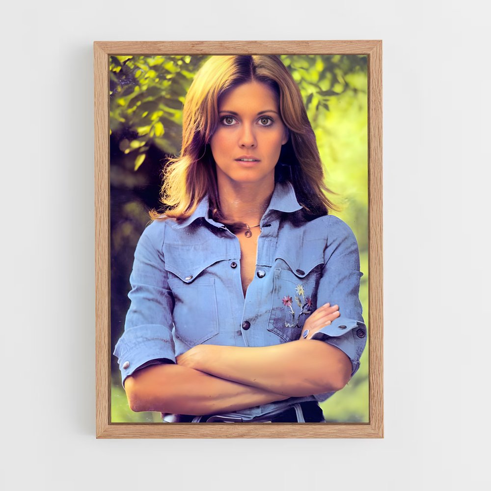 ap-olivia newton-john-9 cadre Bois clair