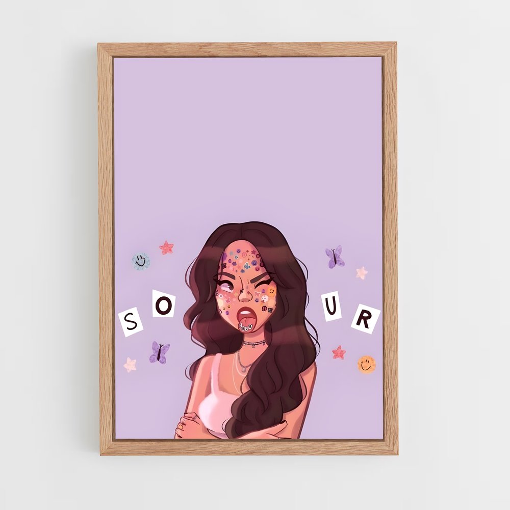 ap-olivia rodrigo-9 cadre Bois clair