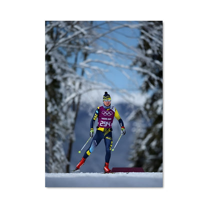 Poster Skieur Énergique