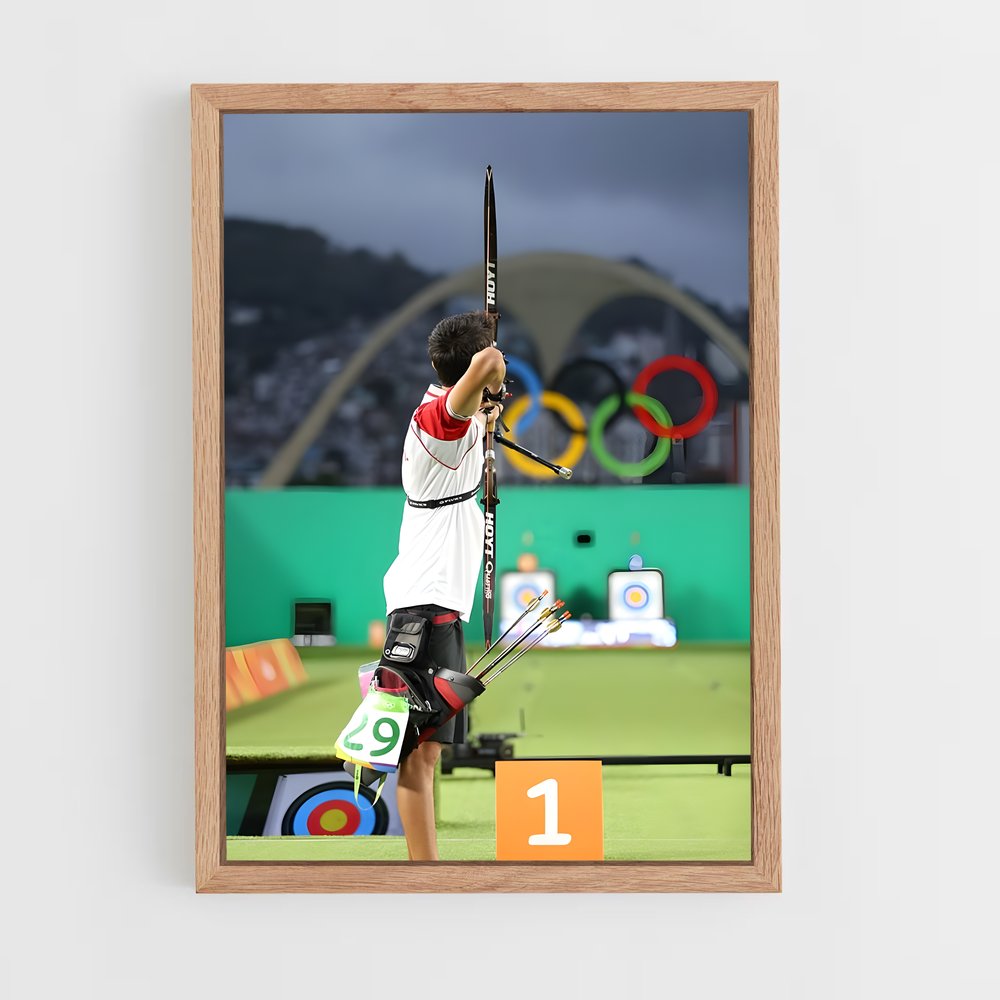 ap-olympics archery-4 cadre Bois clair