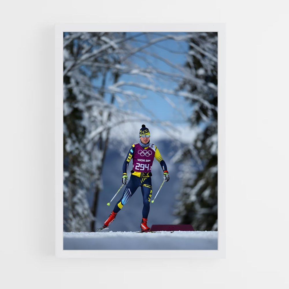 ap-olympics cross country skiing-2 cadre Blanc