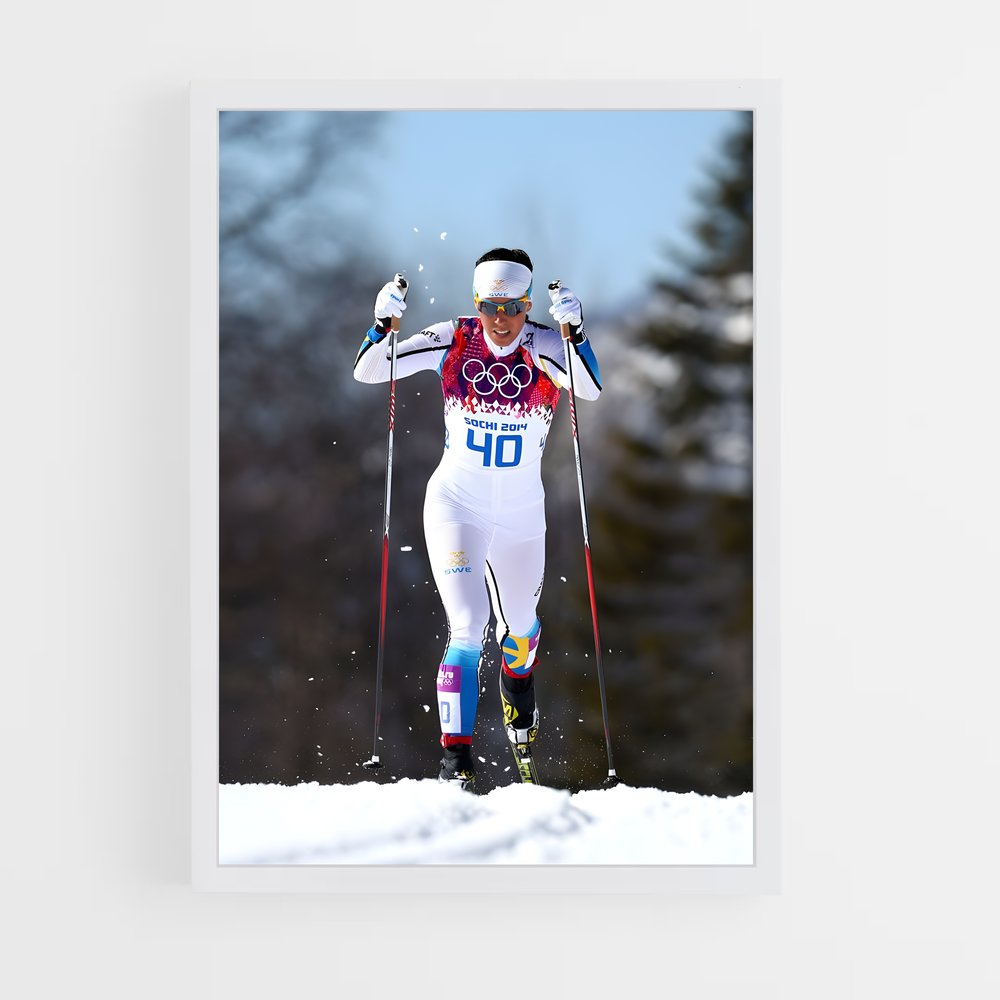 ap-olympics cross country skiing-6 cadre Blanc
