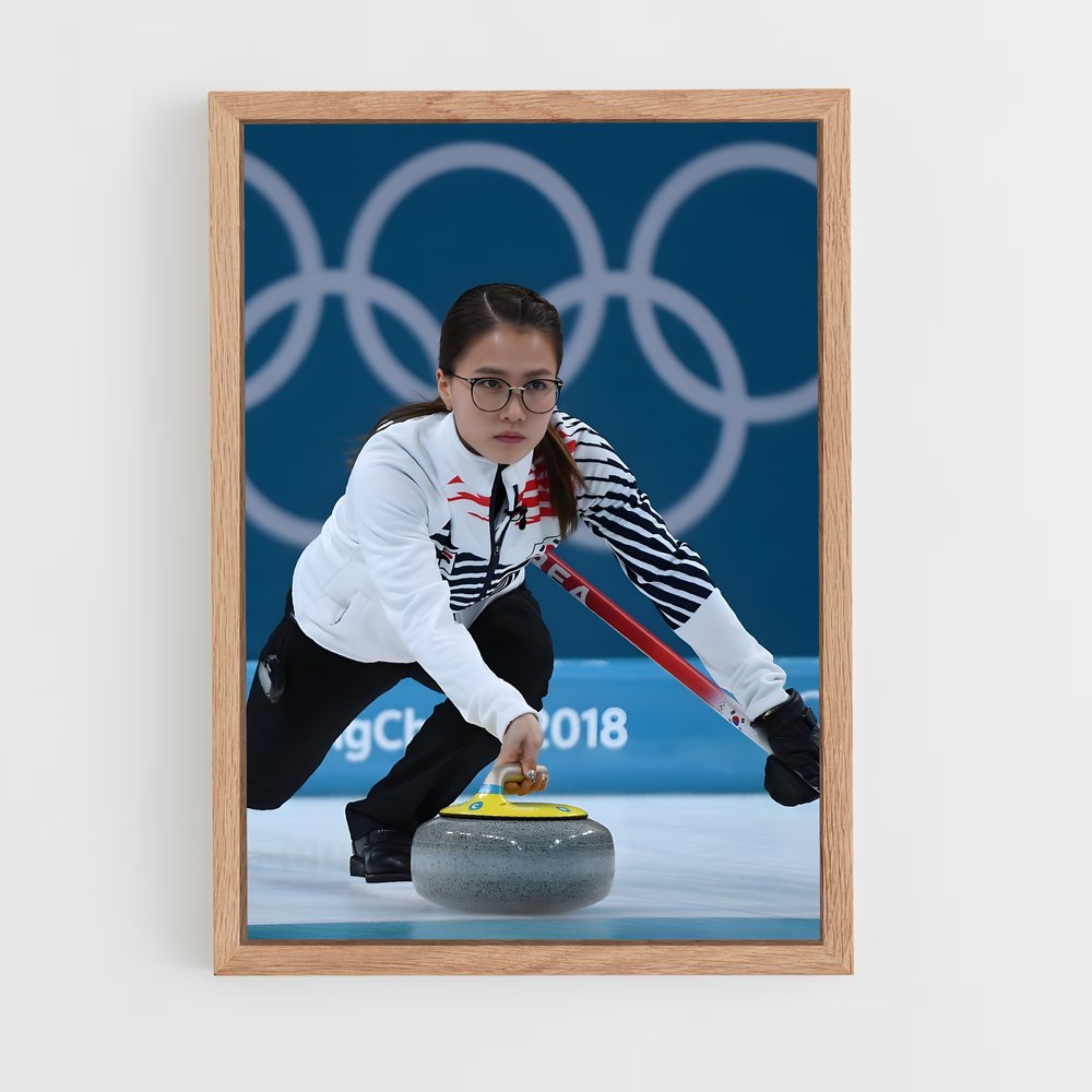 ap-olympics curling-2 cadre Bois clair