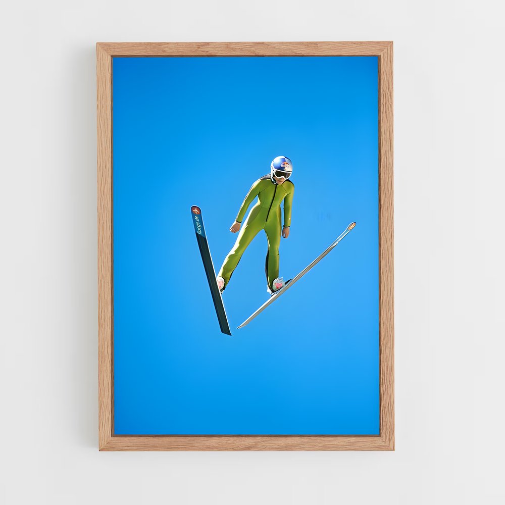 ap-olympics ski jumping-3 cadre Bois clair