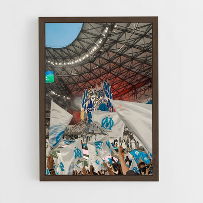 ap-olympique de marseille-1 cadre Bois foncé