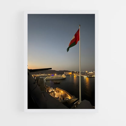 ap-oman flag-1 cadre Blanc