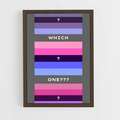 ap-omnisexual flag-2 cadre Bois foncé