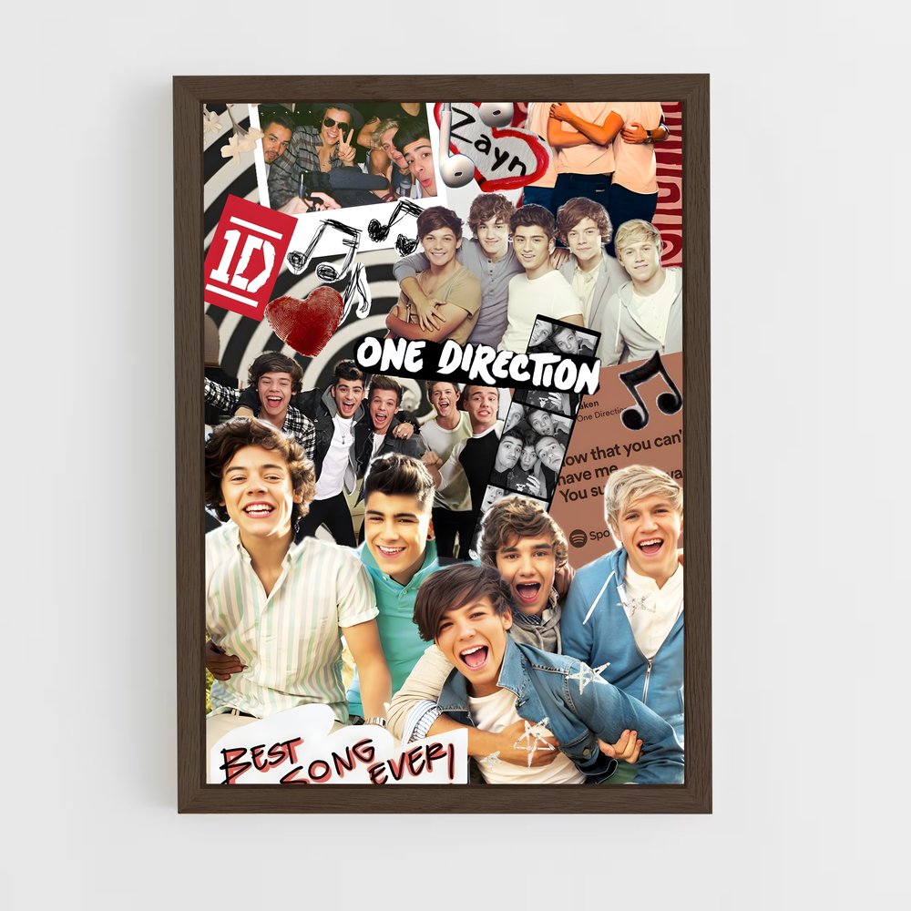 ap-one direction-1 cadre Bois foncé