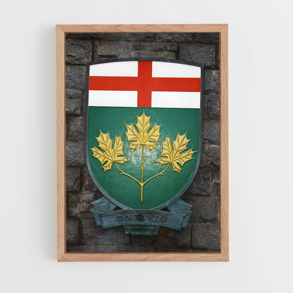 ap-ontario flag-1 cadre Bois clair