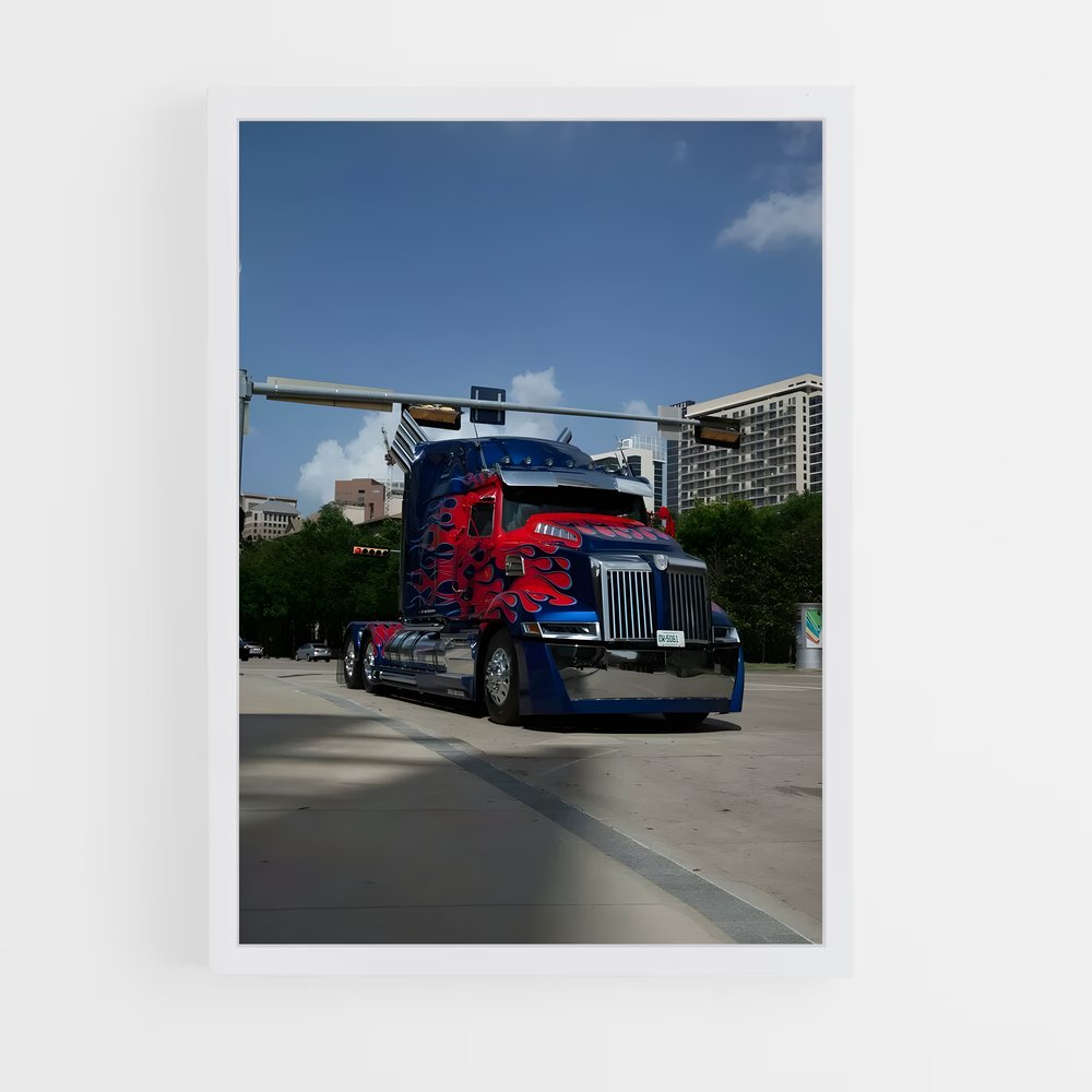 ap-optimus prime truck-3 cadre Blanc