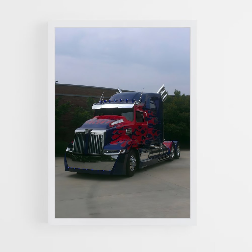 ap-optimus prime truck-5 cadre Blanc