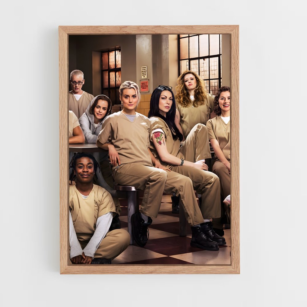 ap-orange is the new black-1 cadre Bois clair