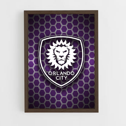 ap-orlando city sc-2 cadre Bois foncé