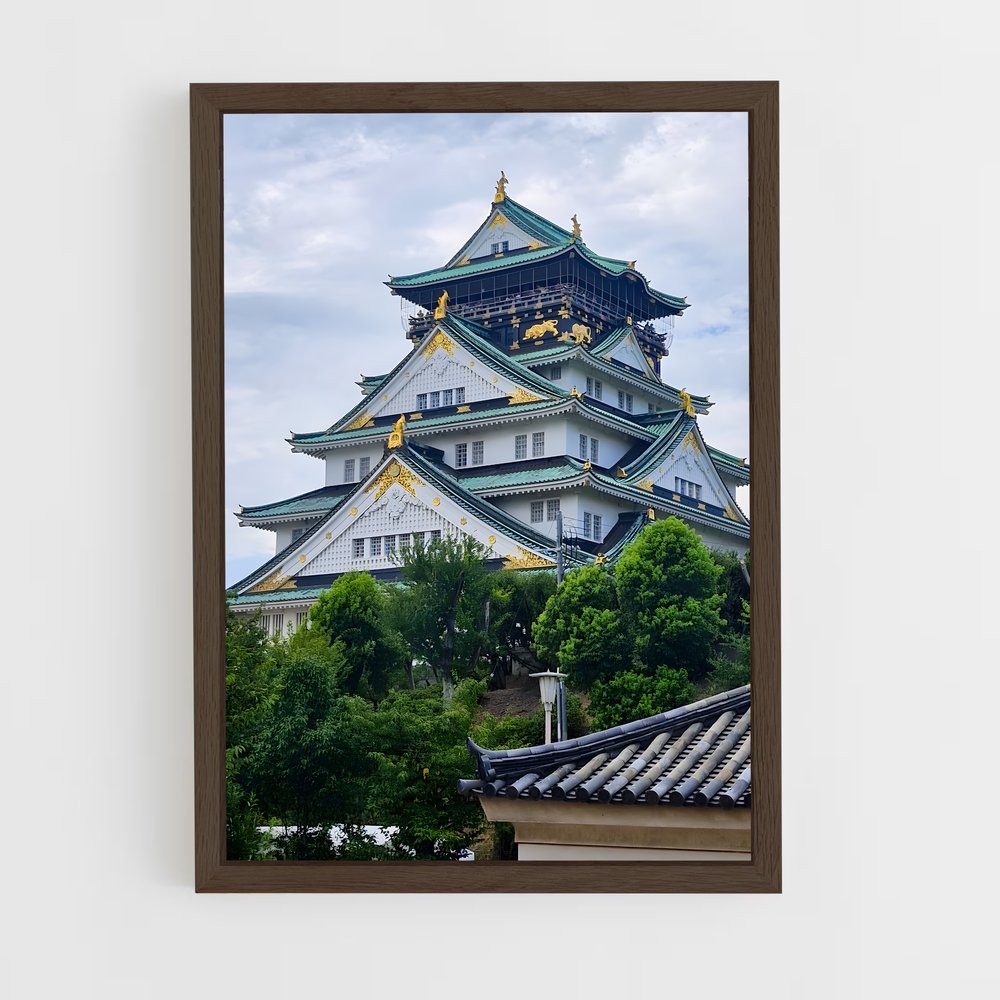 ap-osaka castle-7 cadre Bois foncé
