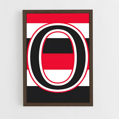ap-ottawa senators-11 cadre Bois foncé