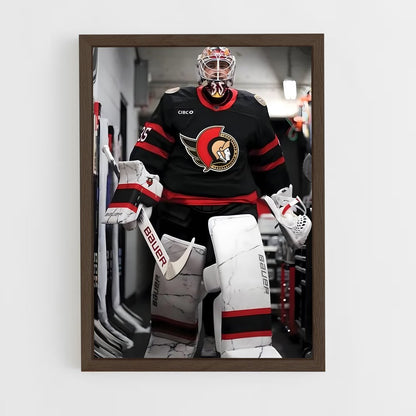 ap-ottawa senators-8 cadre Bois foncé