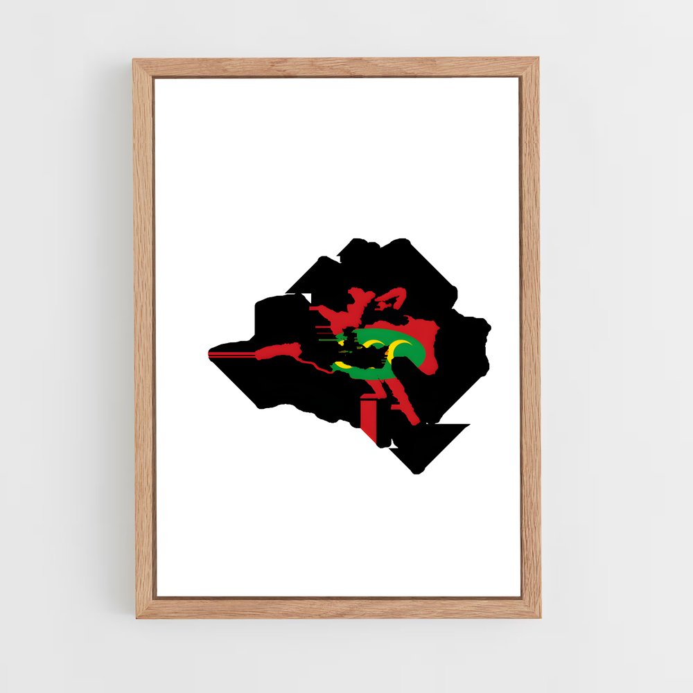 ap-ottoman empire flag-3 cadre Bois clair