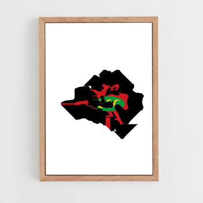 ap-ottoman empire flag-3 cadre Bois clair