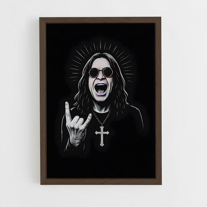ap-ozzy osbourne-4 cadre Bois foncé