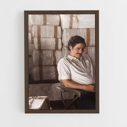 ap-pablo escobar-10 cadre Bois foncé