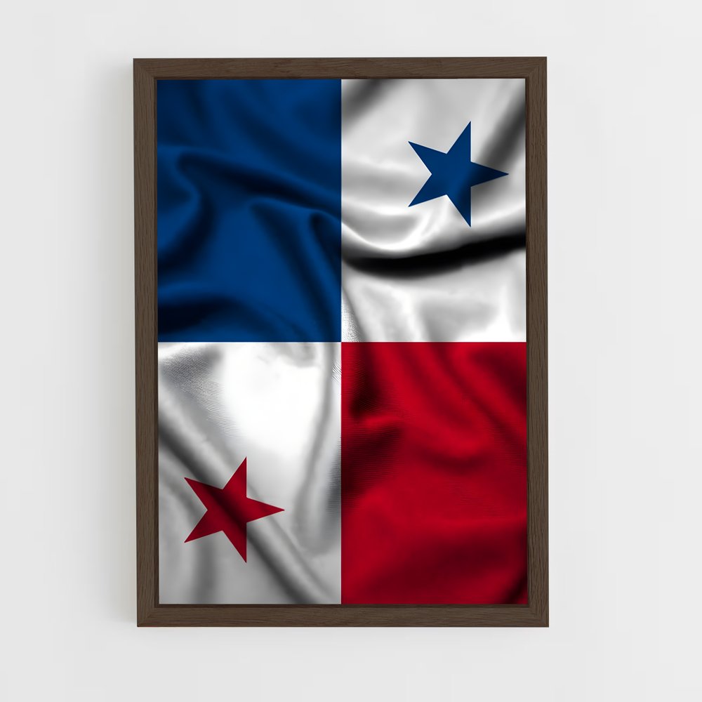 ap-panama flag-2 cadre Bois foncé