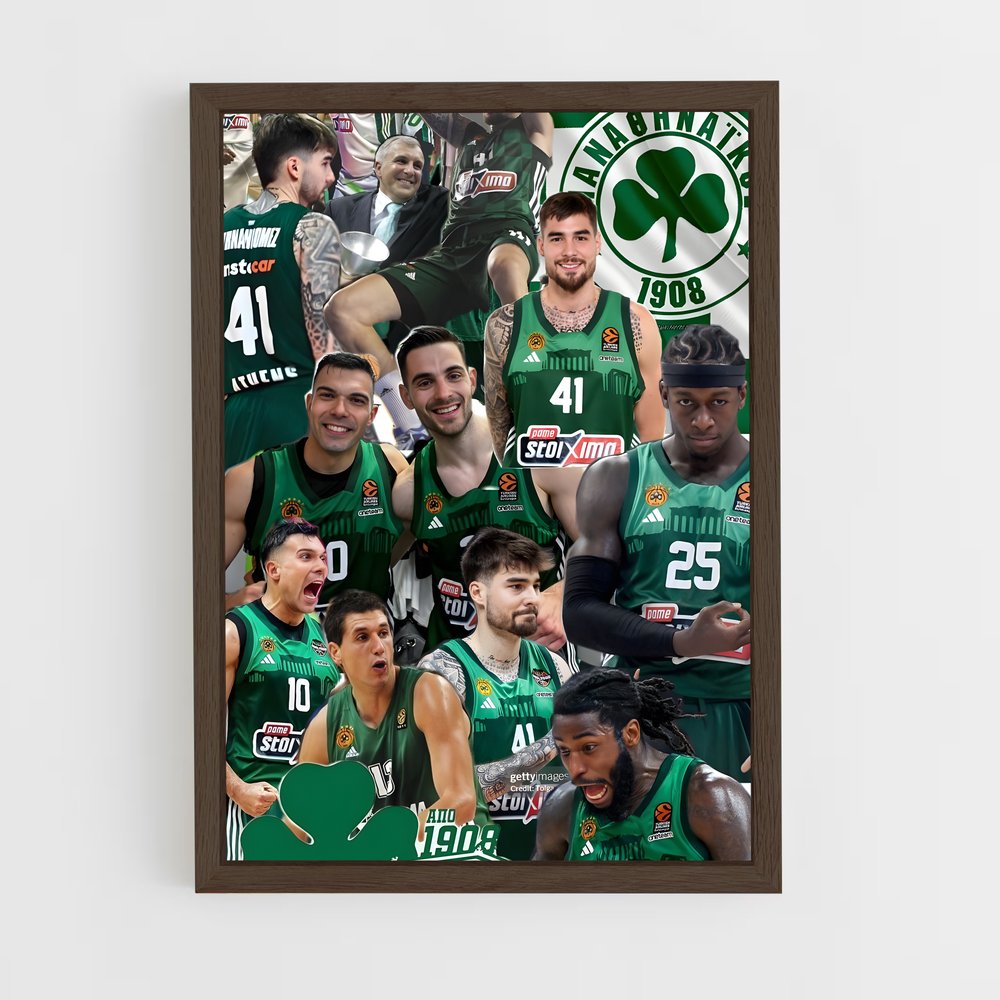 ap-panathinaikos basketball-7 cadre Bois foncé
