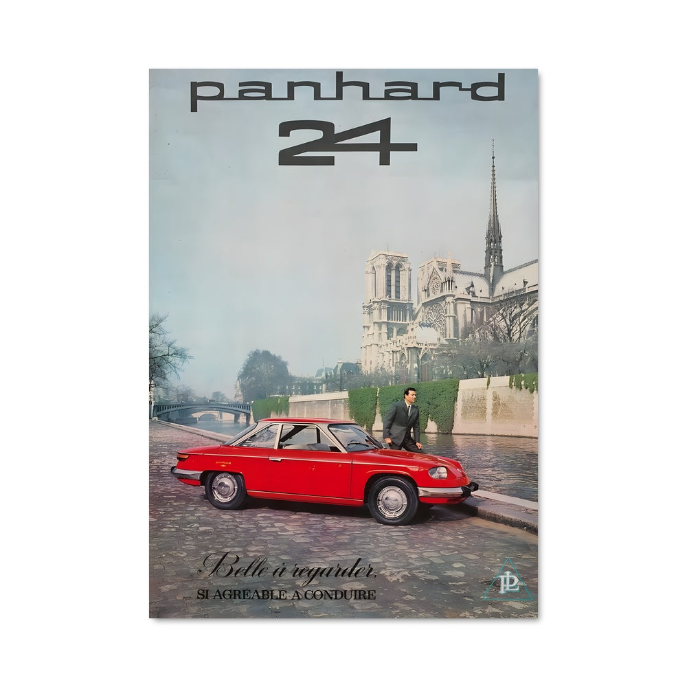 Poster Panhard Rouge