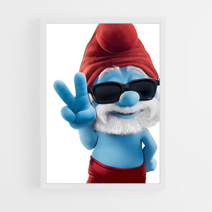 ap-papa smurf-1 cadre Blanc