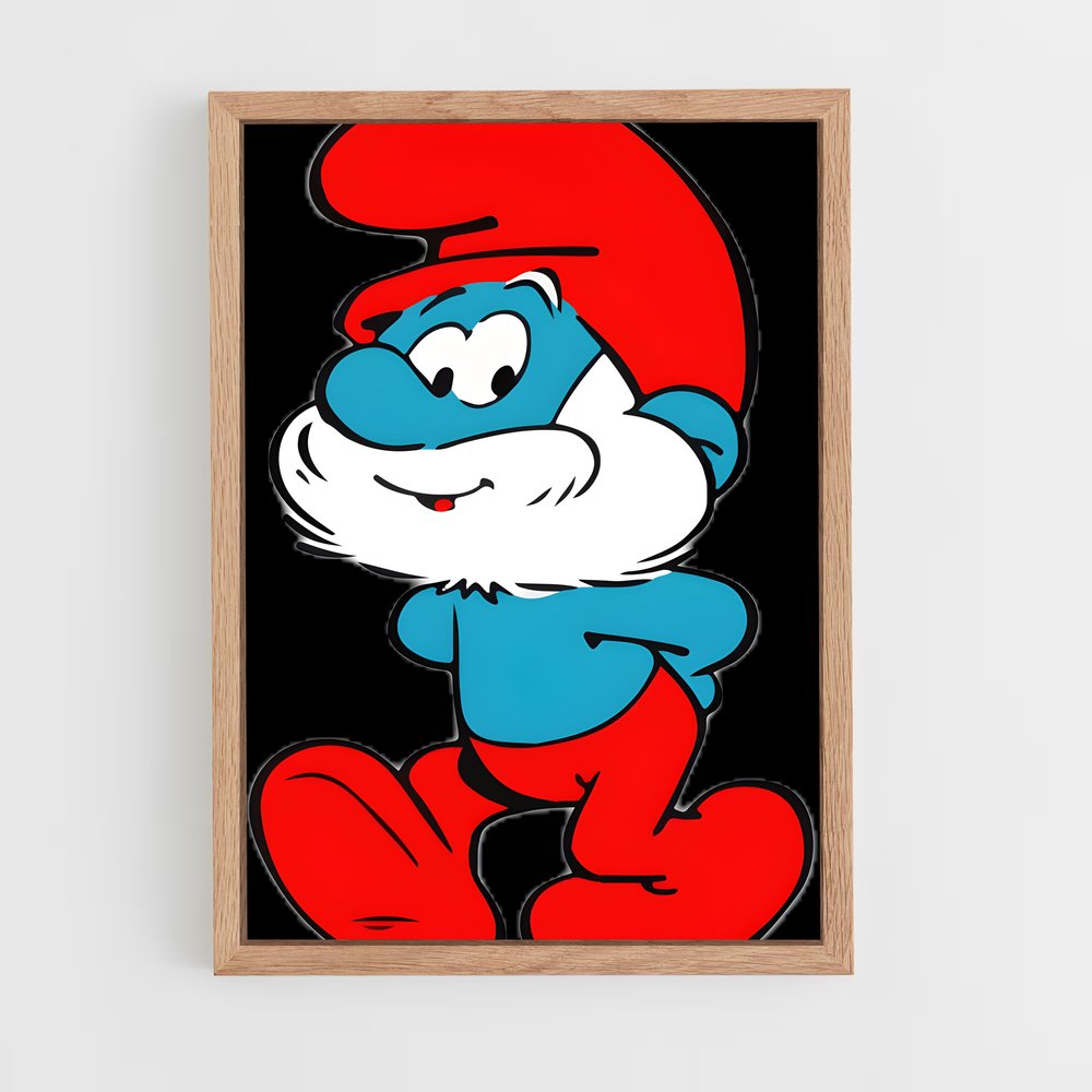 ap-papa smurf-5 cadre Bois clair