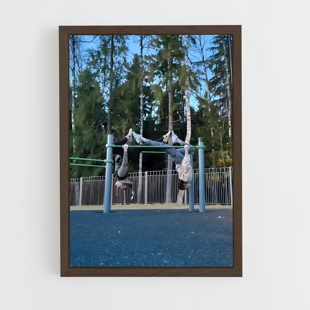 ap-parallel bars gymnastics-1 cadre Bois foncé