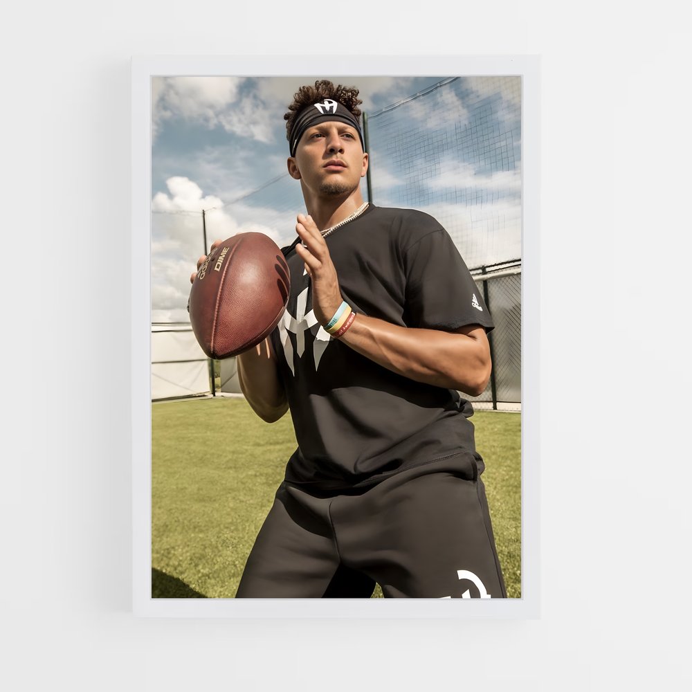 ap-patrick mahomes-4 cadre Blanc