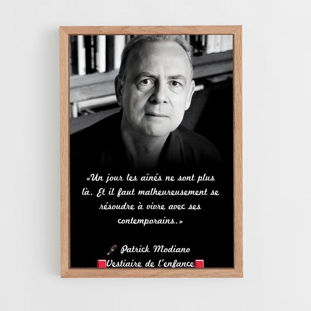 ap-patrick modiano-9 cadre Bois clair
