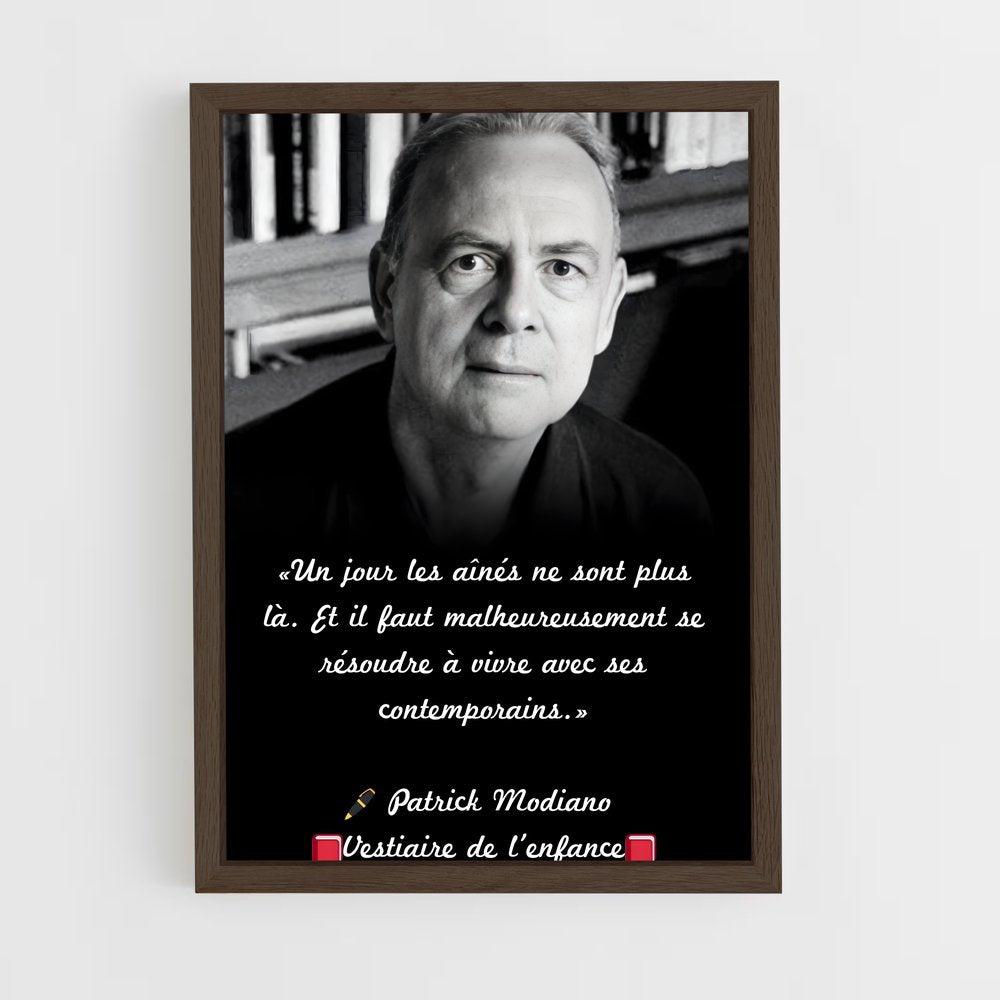 ap-patrick modiano-9 cadre Bois foncé
