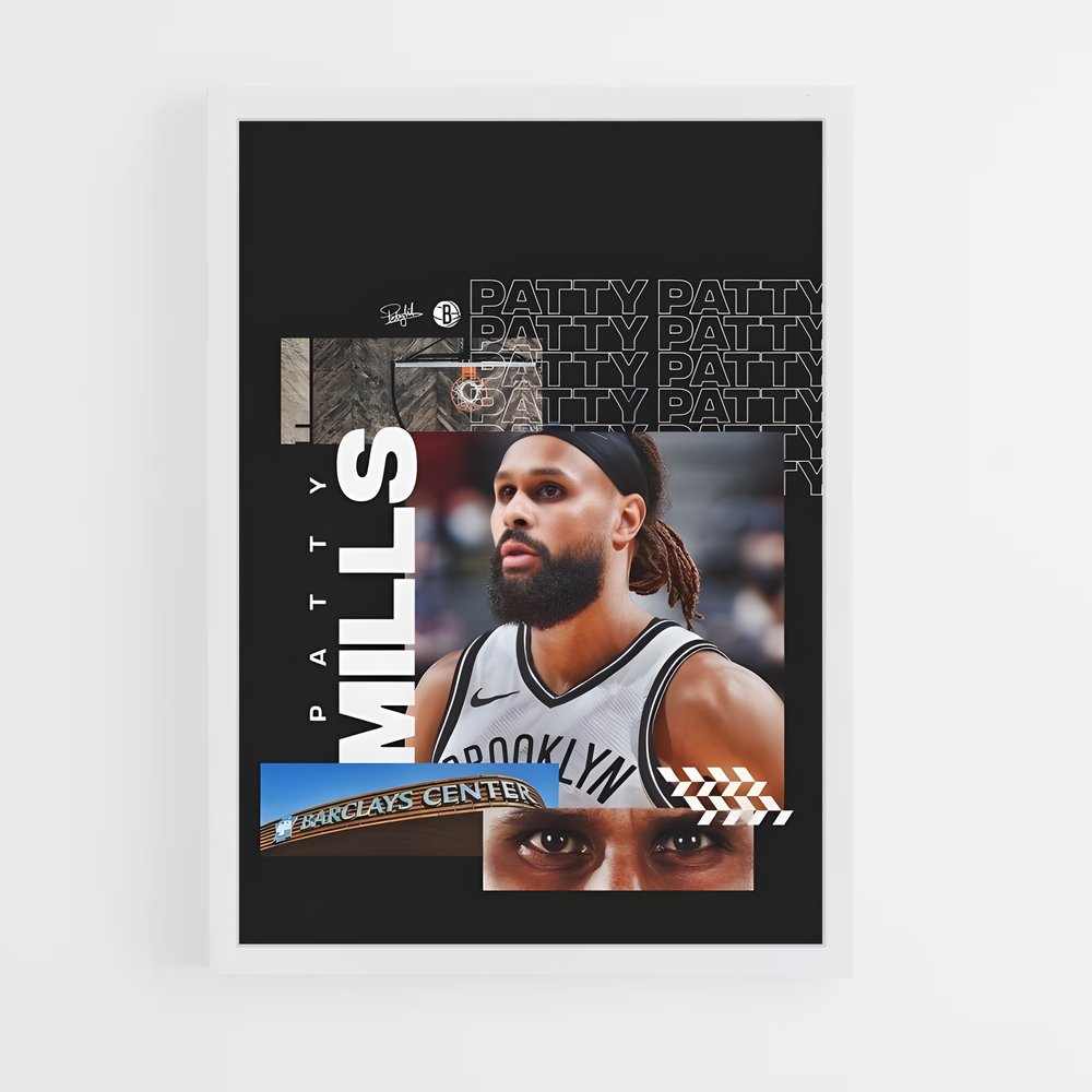 ap-patty mills-3 cadre Blanc