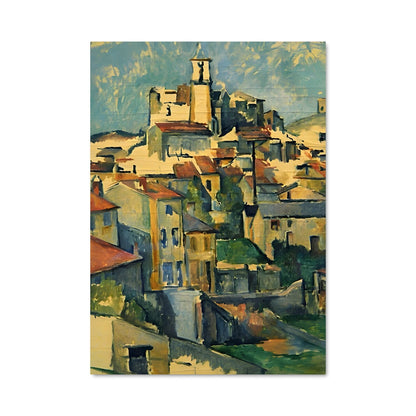 Poster Montagne et Village