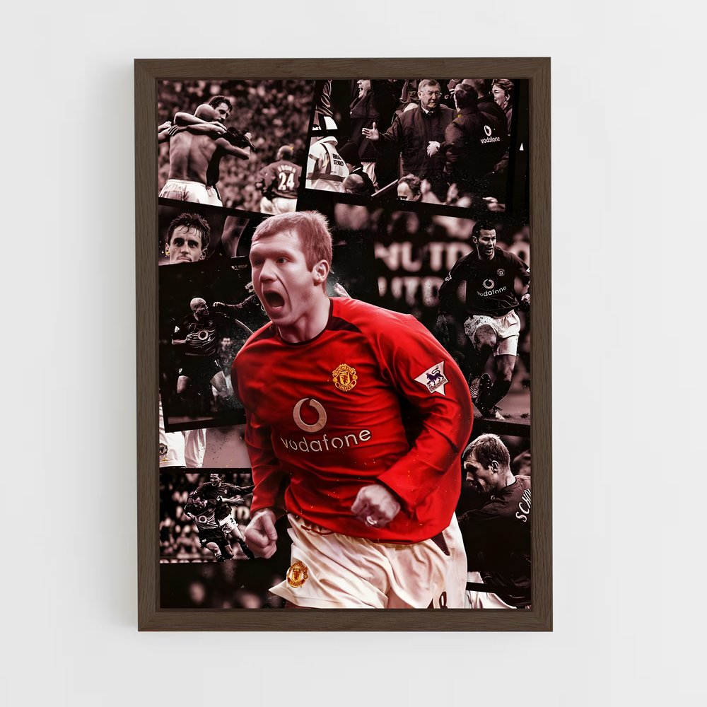 ap-paul scholes-3 cadre Bois foncé
