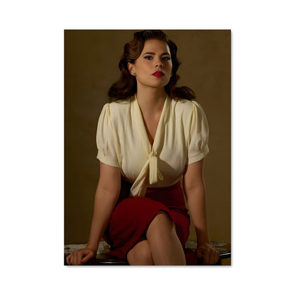 Poster Peggy à l'Assise Élégante