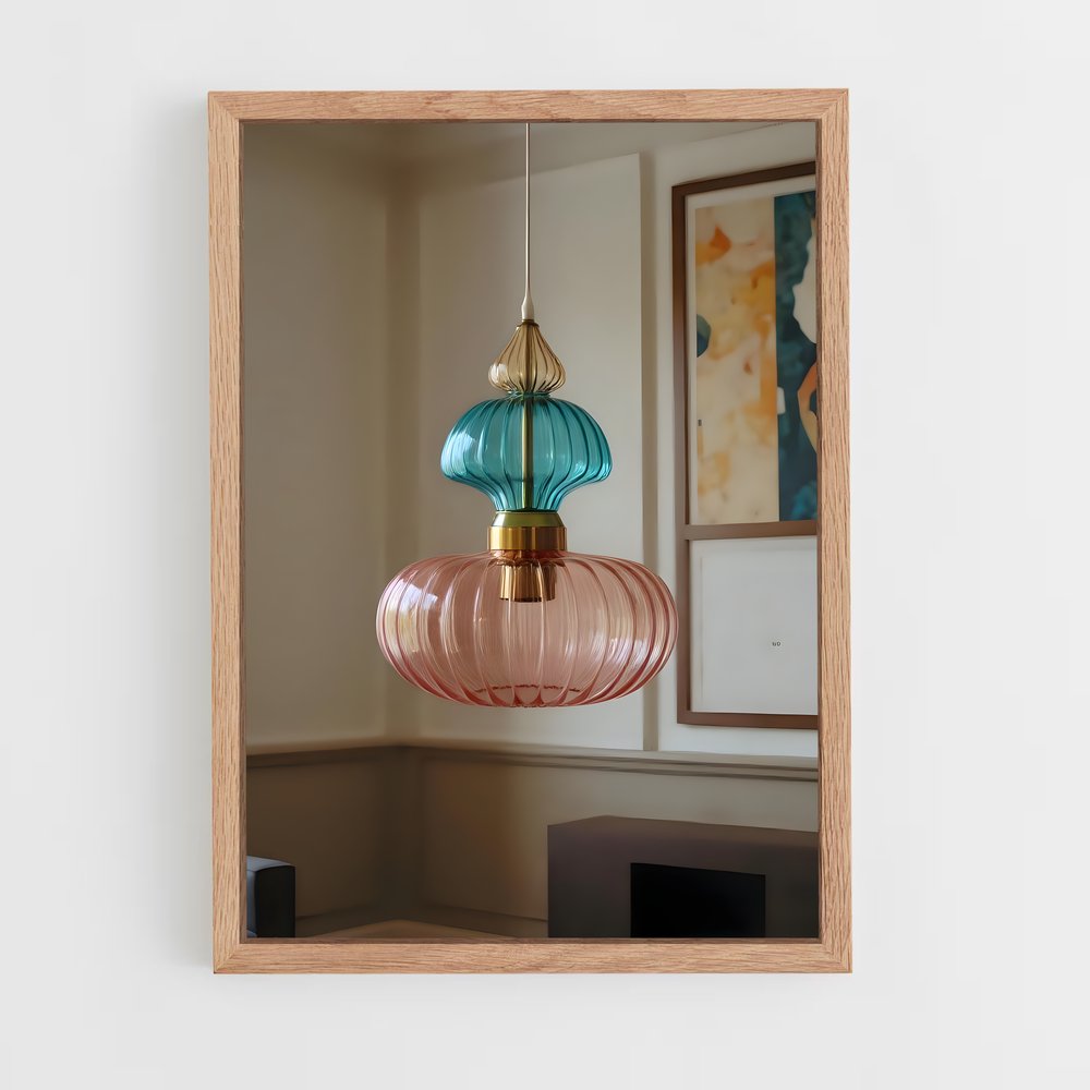 ap-pendant light-4 cadre Bois clair