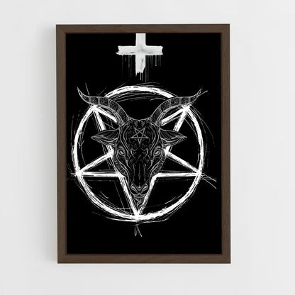 ap-pentagram-3 cadre Bois foncé
