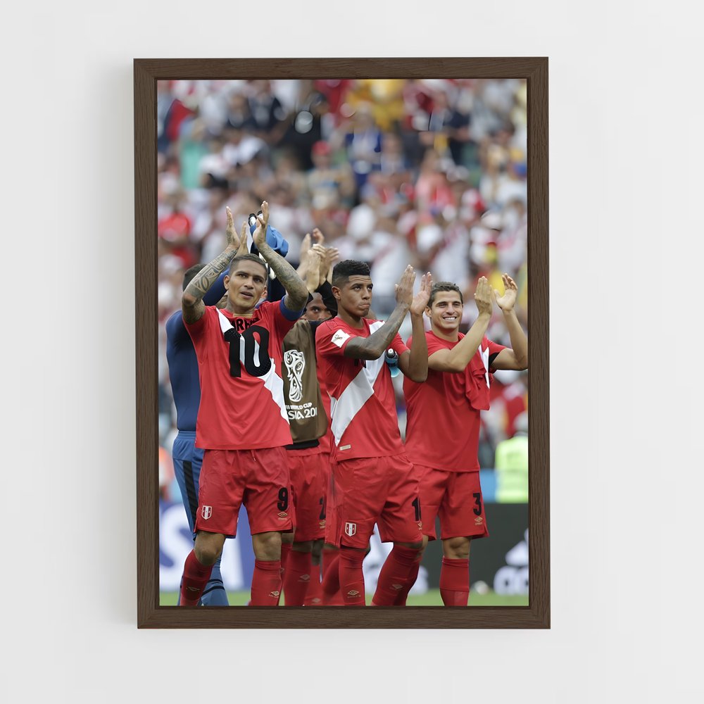 ap-peru national football team-3 cadre Bois foncé