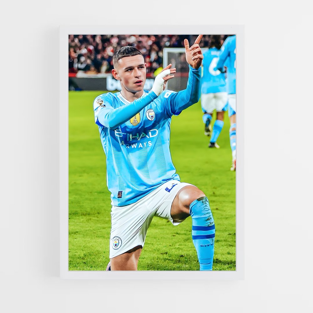 ap-phil foden-10 cadre Blanc