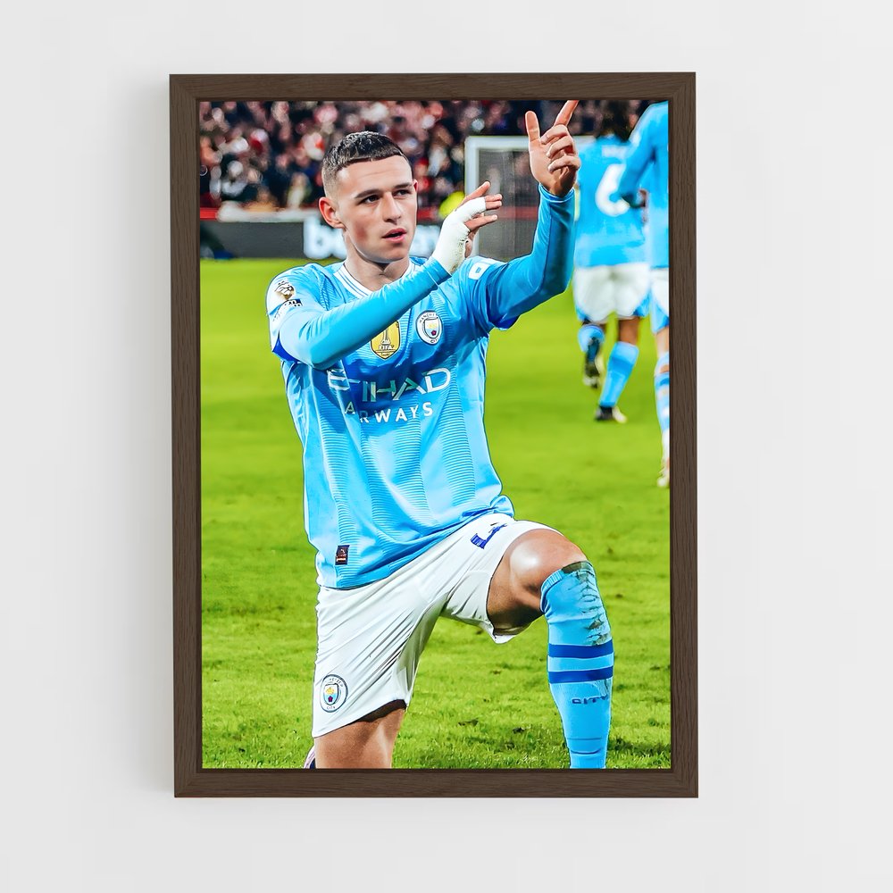 ap-phil foden-10 cadre Bois foncé