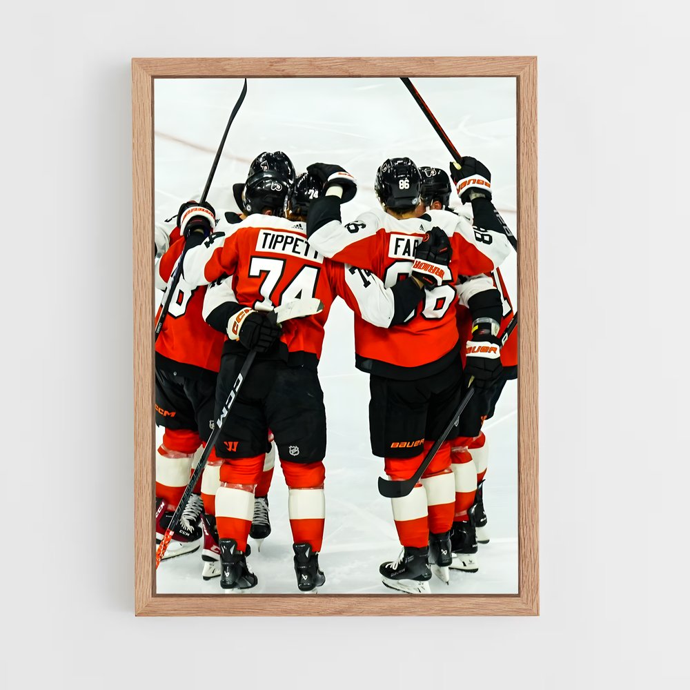 ap-philadelphia flyers-1 cadre Bois clair