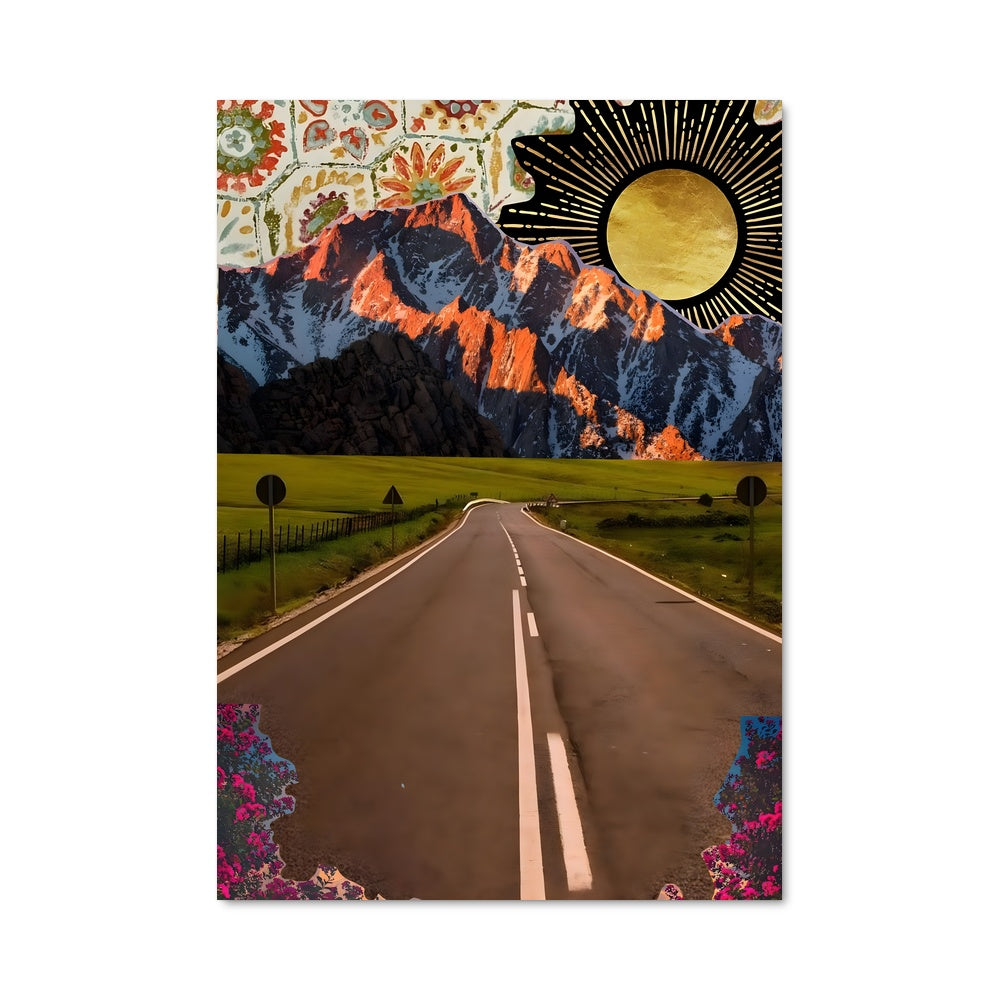 Poster Chemin de Fleurs