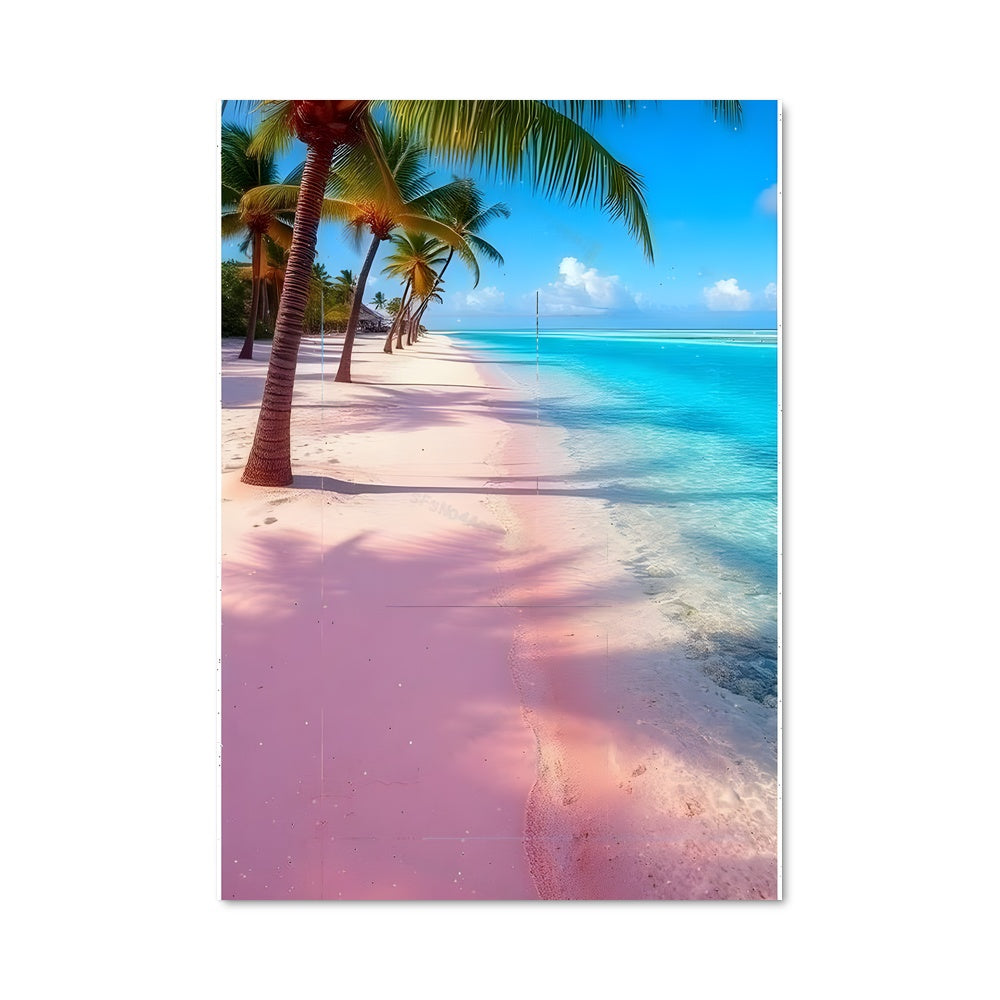 Poster Pink sands beach 92585